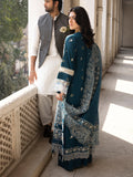 MAHNOOR BLUE 3PC LAWN UNSTITCHED LUXURY EMBROIDERED
Code:18