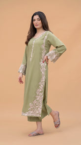 RIWAQ - 2PCS EMBROIDERED UNSTITCHED LAWN SUIT #RWQ121