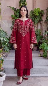 RIWAQ - 2PCS EMBROIDERED UNSTITCHED DHANAK SUIT #RWQ2133