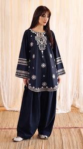 RIWAQ - 2PCS EMBROIDERED UNSTITCHED DHANAK SUIT #RWQ2138
