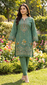 RIWAQ - 2PCS EMBROIDERED UNSTITCHED LAWN SUIT #RWQ016