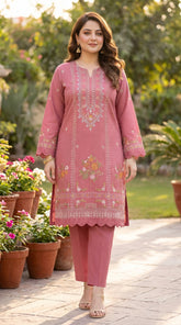 RIWAQ - 2PCS EMBROIDERED UNSTITCHED LAWN SUIT #RWQ017