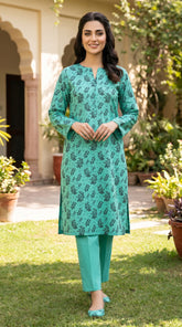 RIWAQ - 2PCS PRINTED UNSTITCHED LAWN SUIT #RWQ091