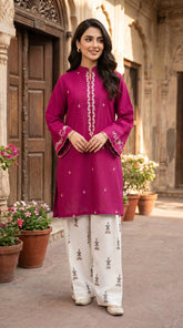 RIWAQ - 2PCS EMBROIDERED UNSTITCHED LAWN SUIT #RWQ085