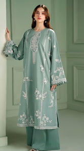 RIWAQ - 2PCS EMBROIDERED UNSTITCHED DHANAK SUIT #RWQ2135
