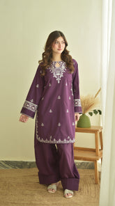 RIWAQ - 2PCS EMBROIDERED UNSTITCHED DHANAK SUIT #RWQ2141