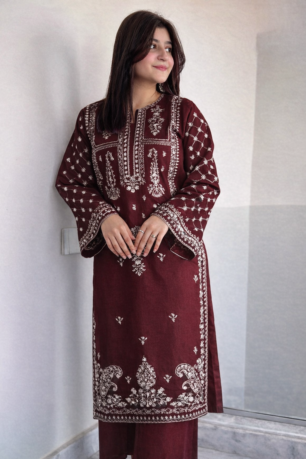 RIWAQ - 2PCS EMBROIDERED UNSTITCHED LAWN SUIT #RWQ006
