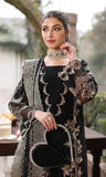 KAHF BLACK 3PC UNSTITCHED EMBROIDERED