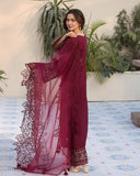 ZARA SHAHJAHAN LAWM EMBROIDERED UNSTITCHED CODE:1117
