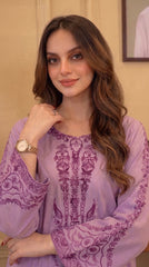 RIWAQ - 2PCS EMBROIDERED UNSTITCHED LAWN SUIT #RWQ128