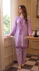 RIWAQ - 2PCS EMBROIDERED UNSTITCHED LAWN SUIT #RWQ128