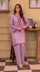 RIWAQ - 2PCS EMBROIDERED UNSTITCHED LAWN SUIT #RWQ128