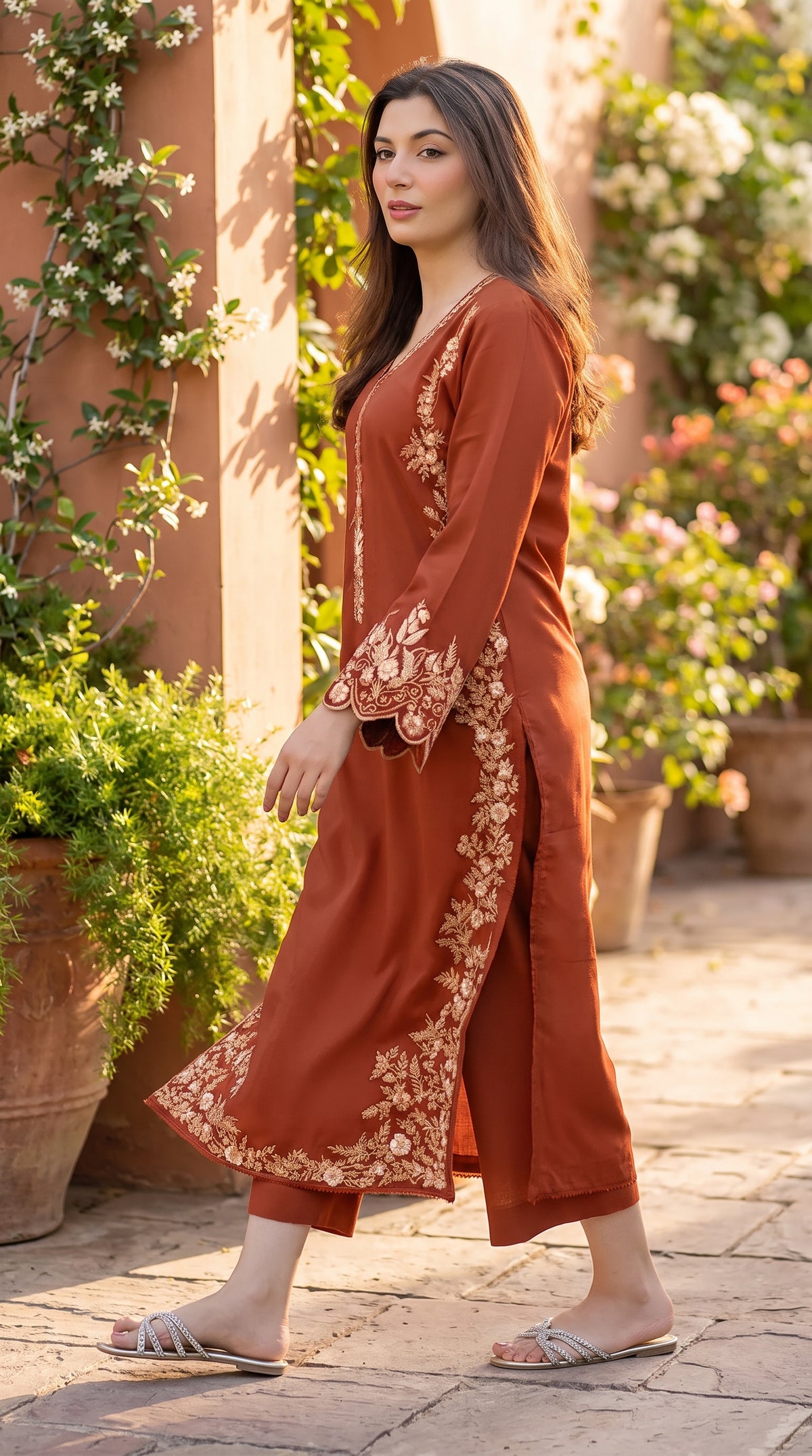 RIWAQ - 2PCS EMBROIDERED UNSTITCHED LAWN SUIT #RWQ120