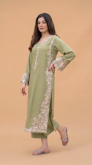 RIWAQ - 2PCS EMBROIDERED UNSTITCHED LAWN SUIT #RWQ121