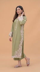 RIWAQ - 2PCS EMBROIDERED UNSTITCHED DHANAK SUIT #RWQ2121