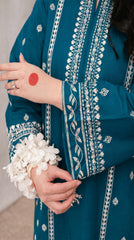 RIWAQ - 2PCS EMBROIDERED UNSTITCHED DHANAK SUIT #RWQ2106