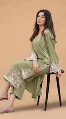 RIWAQ - 2PCS EMBROIDERED UNSTITCHED DHANAK SUIT #RWQ2121