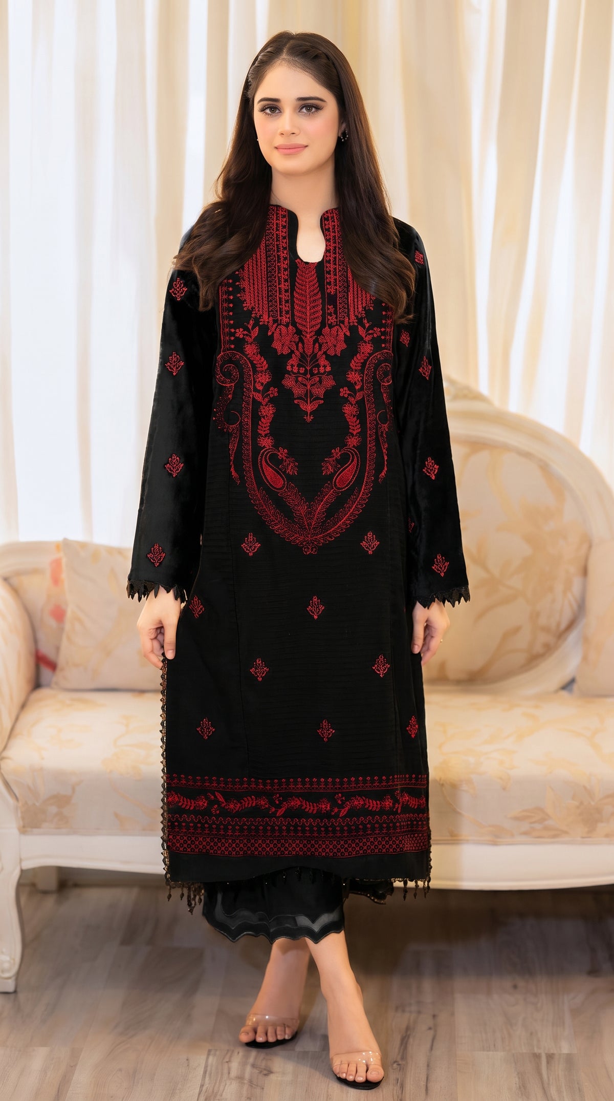RIWAQ - 2PCS EMBROIDERED UNSTITCHED LAWN SUIT #RWQ126