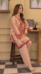 RIWAQ - 2PCS EMBROIDERED UNSTITCHED LAWN SUIT #RWQ123