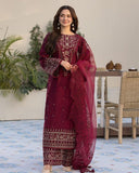 ZARA SHAHJAHAN LAWM EMBROIDERED UNSTITCHED CODE:1117