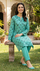 RIWAQ - 2PCS PRINTED UNSTITCHED LAWN SUIT #RWQ091