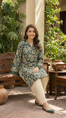 RIWAQ - 2PCS PRINTED UNSTITCHED LAWN SUIT #RWQ097