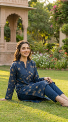 RIWAQ - 2PCS PRINTED UNSTITCHED LAWN SUIT #RWQ099