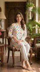 RIWAQ - 2PCS PRINTED UNSTITCHED LAWN SUIT #RWQ102