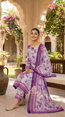 RIWAQ - 3PCS UNSTITCHED PREMIUM LAWN SUIT #RWQ032