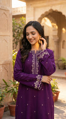RIWAQ - 2PCS EMBROIDERED UNSTITCHED LAWN SUIT #RWQ066