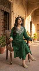 RIWAQ - 2PCS EMBROIDERED UNSTITCHED LAWN SUIT #RWQ067