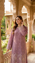 RIWAQ - 2PCS EMBROIDERED UNSTITCHED DHANAK SUIT #RWQ2070