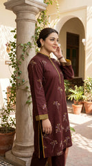 RIWAQ - 2PCS EMBROIDERED UNSTITCHED LAWN SUIT #RWQ072