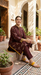 RIWAQ - 2PCS EMBROIDERED UNSTITCHED LAWN SUIT #RWQ072