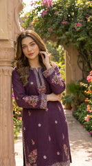 RIWAQ - 2PCS EMBROIDERED UNSTITCHED DHANAK SUIT #RWQ2077