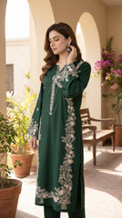 RIWAQ - 2PCS EMBROIDERED UNSTITCHED LAWN SUIT #RWQ079