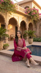 RIWAQ - 2PCS EMBROIDERED UNSTITCHED DHANAK SUIT #RWQ2080