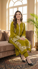 RIWAQ - 2PCS EMBROIDERED UNSTITCHED LAWN SUIT #RWQ081