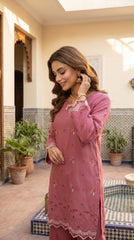 RIWAQ - 2PCS EMBROIDERED UNSTITCHED LAWN SUIT #RWQ083