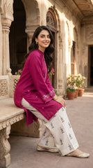 RIWAQ - 2PCS EMBROIDERED UNSTITCHED LAWN SUIT #RWQ085
