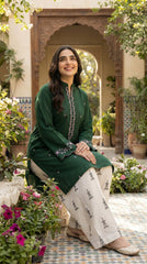 RIWAQ - 2PCS EMBROIDERED UNSTITCHED LAWN SUIT #RWQ087