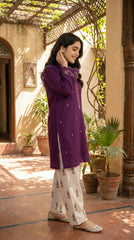 RIWAQ - 2PCS EMBROIDERED UNSTITCHED LAWN SUIT #RWQ088