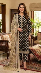 RIWAQ - 3PCS UNSTITCHED PREMIUM LAWN SUIT #RWQ037
