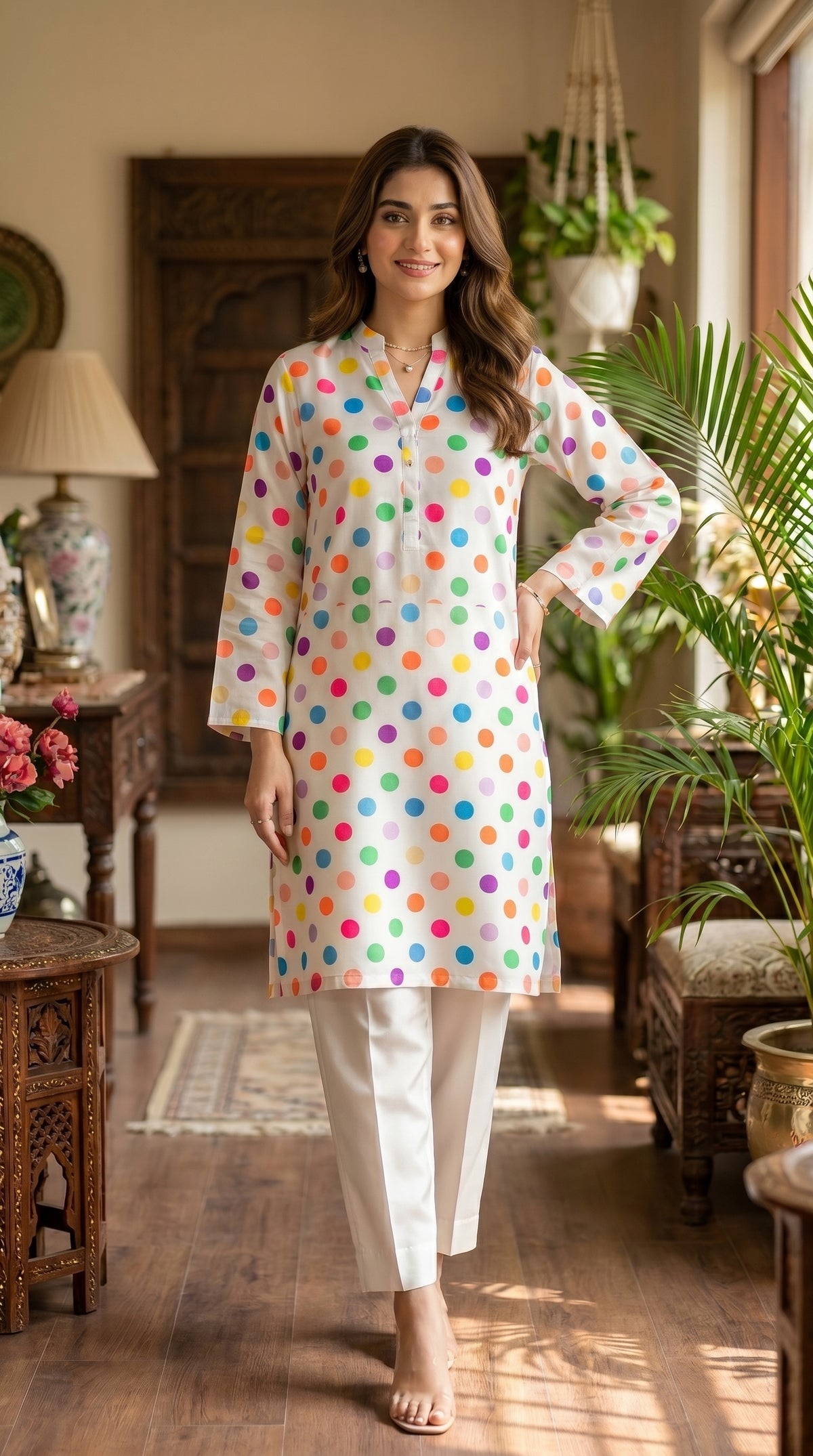 RIWAQ - 2PCS PRINTED UNSTITCHED LAWN SUIT #RWQ102