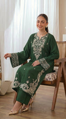 RIWAQ - 2PCS EMBROIDERED UNSTITCHED DHANAK SUIT #RWQ2107