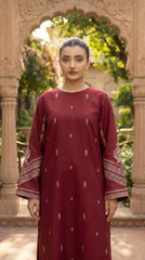 RIWAQ - 2PCS EMBROIDERED UNSTITCHED LAWN SUIT #RWQ076