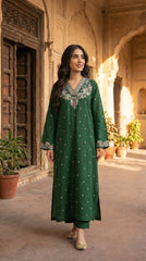 RIWAQ - 2PCS EMBROIDERED UNSTITCHED LAWN SUIT #RWQ067