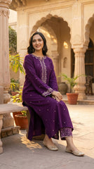 RIWAQ - 2PCS EMBROIDERED UNSTITCHED LAWN SUIT #RWQ066