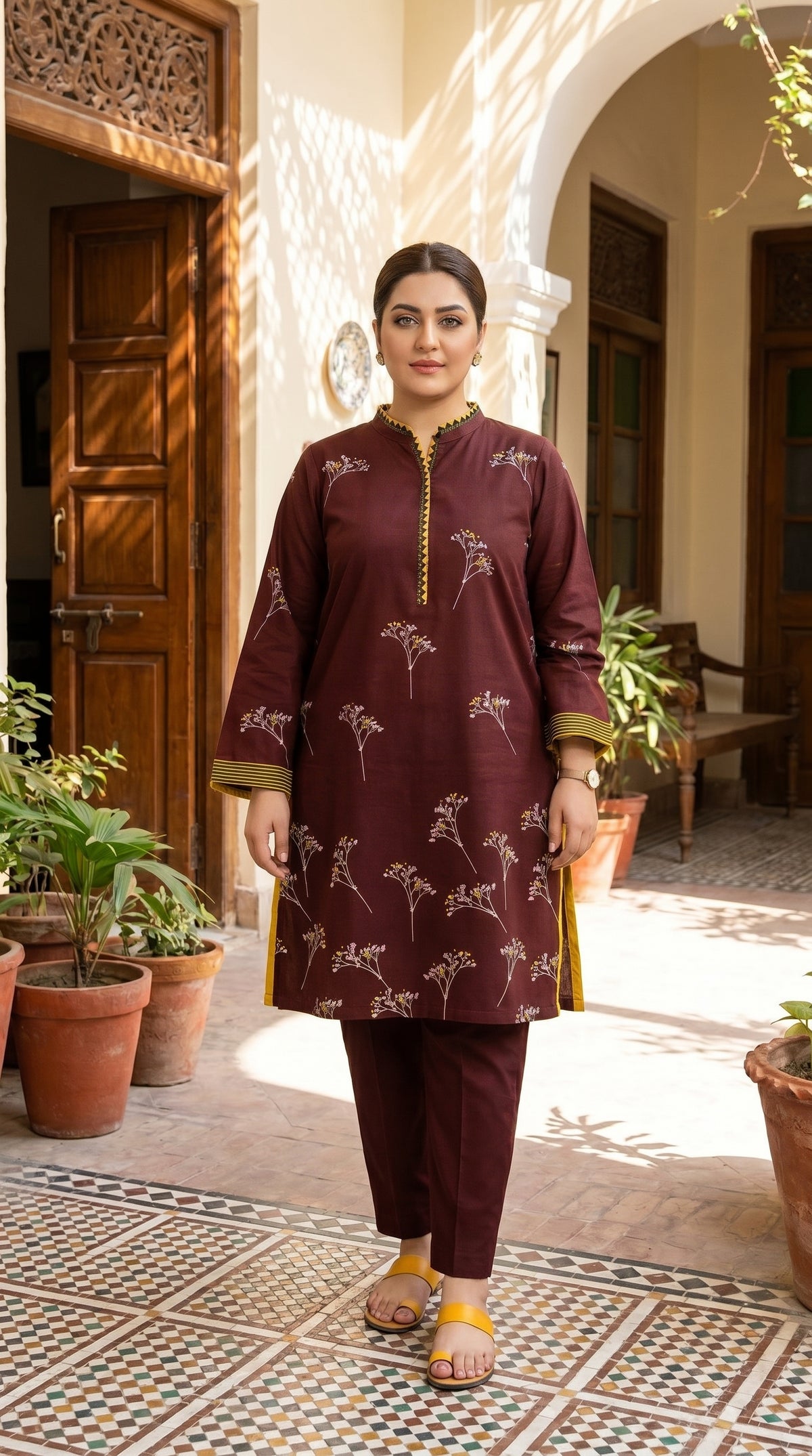 RIWAQ - 2PCS EMBROIDERED UNSTITCHED LAWN SUIT #RWQ072