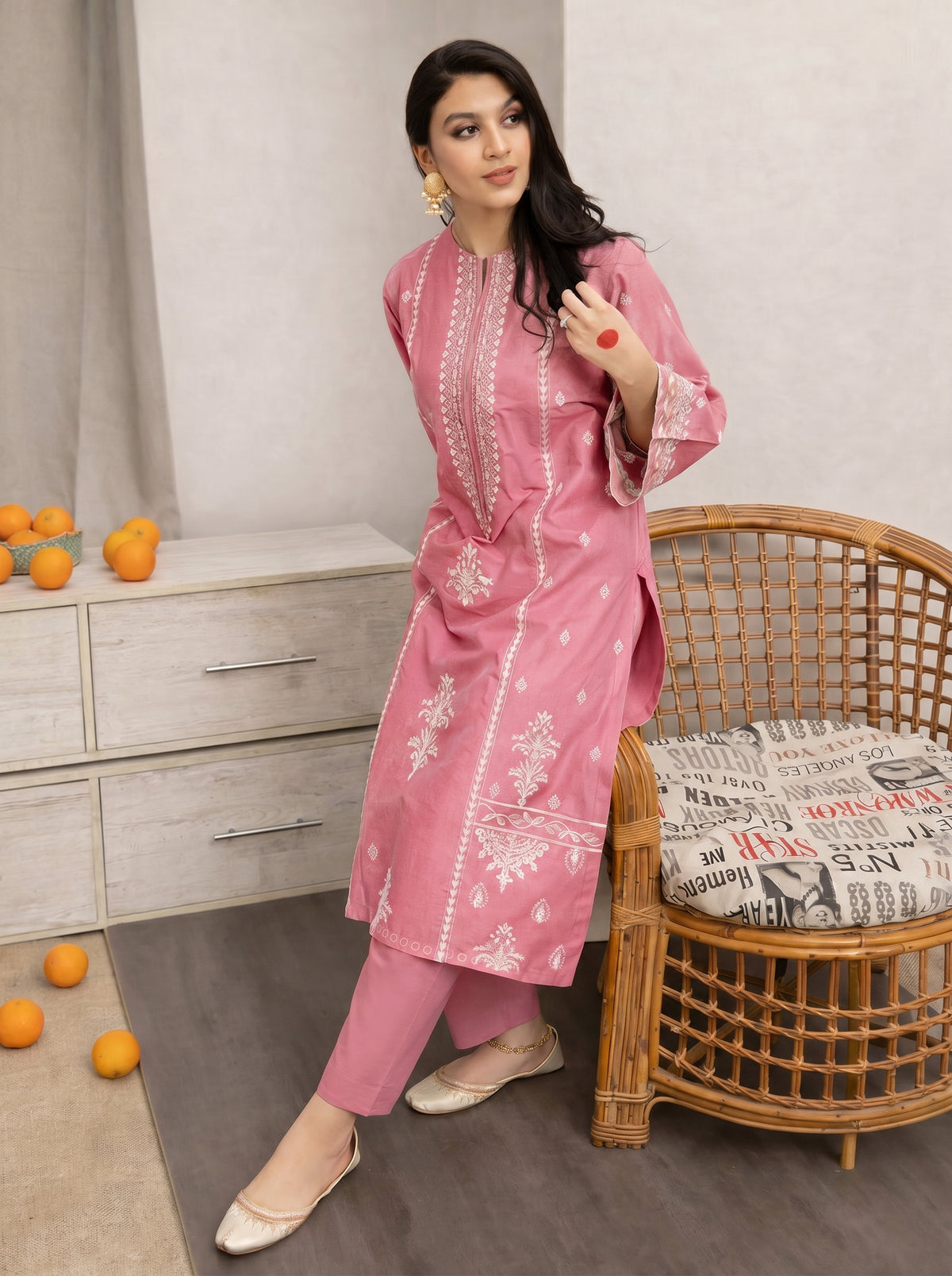 RIWAQ - 2PCS EMBROIDERED UNSTITCHED LAWN SUIT #RWQ001